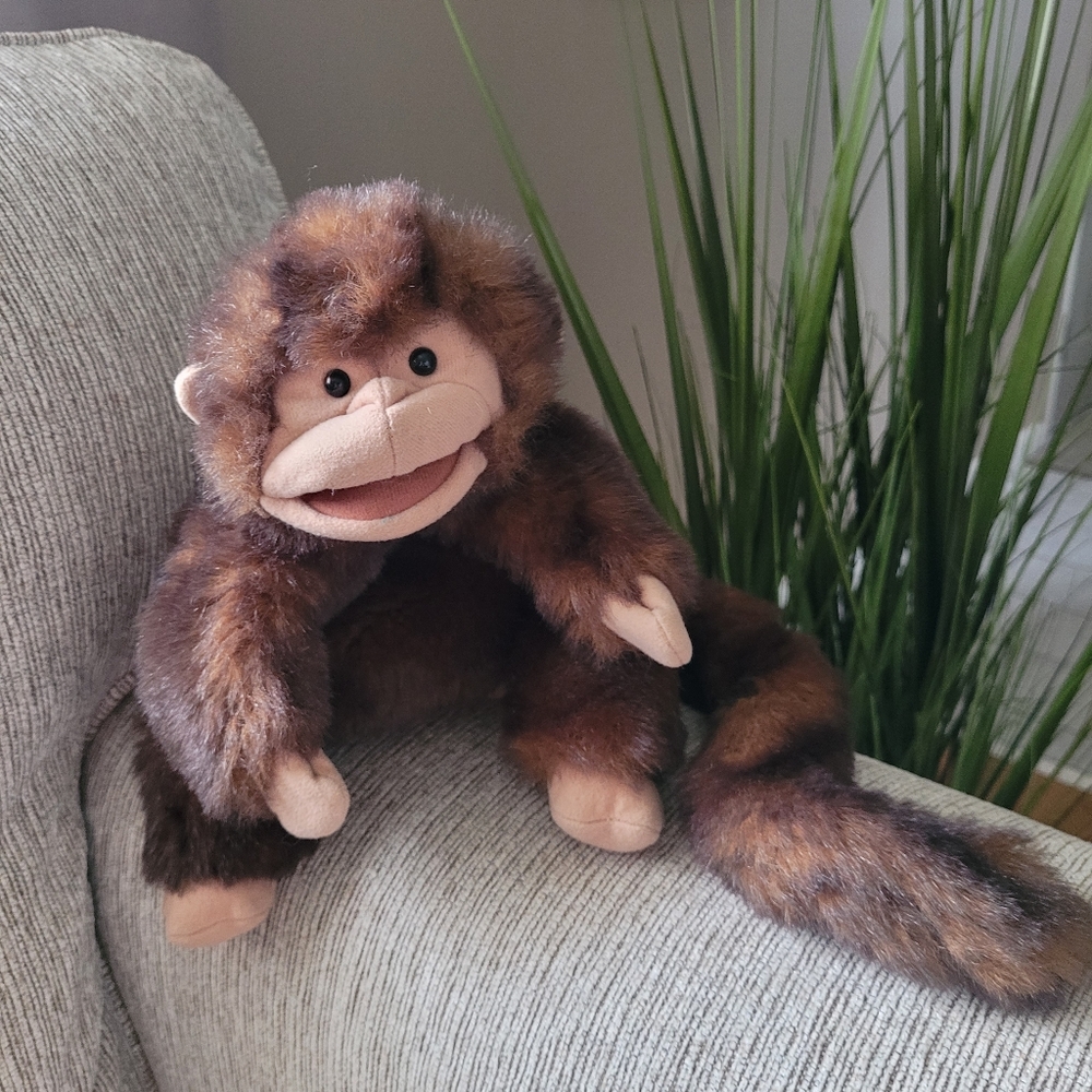Folkmanis Puppets Small Monkey Full Body Hand Puppet 10" Stuffed Animal Plush